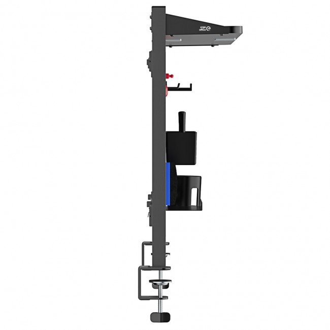 Ergo Office desk divider / organizer, max load 10kg, white board, width 1116mm, black, ER-301 B