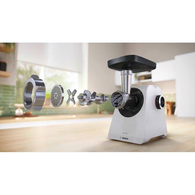 Bosch Serie 4 MFWS420W mincer 1900 W White, Black Bosch Serie 4 MFWS420W mincer 1900 W White, Black