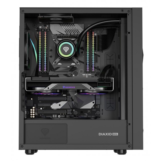 GENESIS DIAXID 605F MIDI TOWER CASE WITH USB-C WINDOW BLACK