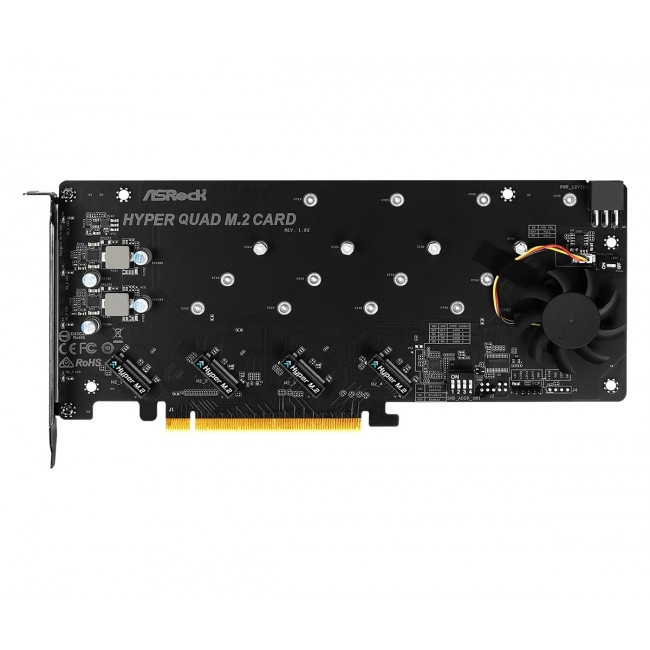 Asrock Hyper Quad M.2 interface cards/adapter Internal