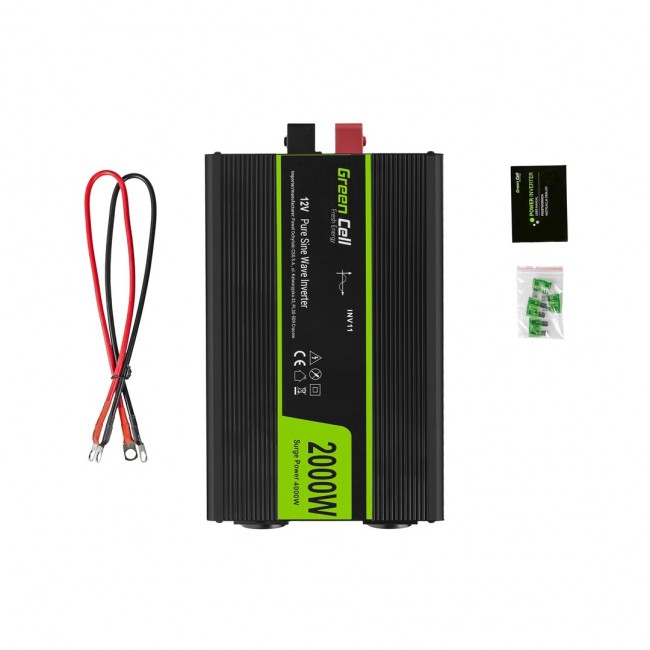 Green Cell INV11 power adapter/inverter Auto 2000 W Black