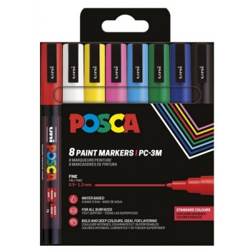 POSCA Marker UNI PC-3M 8er Set Basic