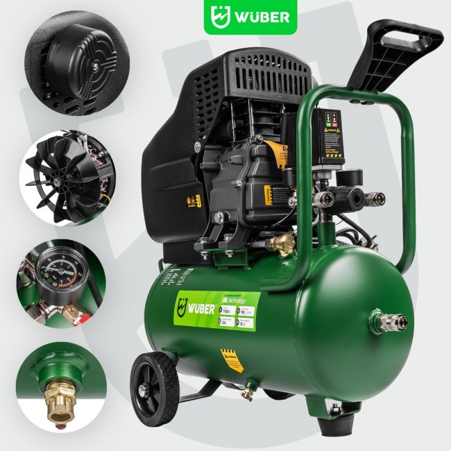Oil-lubricated compressor 24 L W54001 WUBER