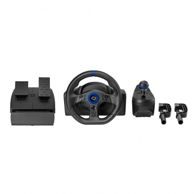 Blade BL7002 Gaming Controller Black, Blue USB Steering wheel + pedals + shifter PC, PlayStation 5 Blade BL7002 Gaming Controller Black, Blue USB Steering wheel + pedals + shifter PC, PlayStation 5