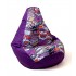 Sako bag pouffe Pear print purple-WOW XXL 140 x 100 cm