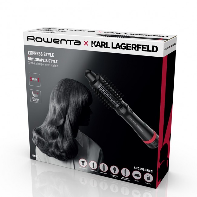 Rowenta Express Style CF634L Hot air brush Warm Black, Red 800 W 1.8 m