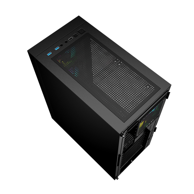 Gembird Fornax 4000 ARGB gaming ATX computer case, Midi Tower, backlight, Black Gembird Fornax 4000 ARGB gaming ATX computer case, Midi Tower, backlight, Black