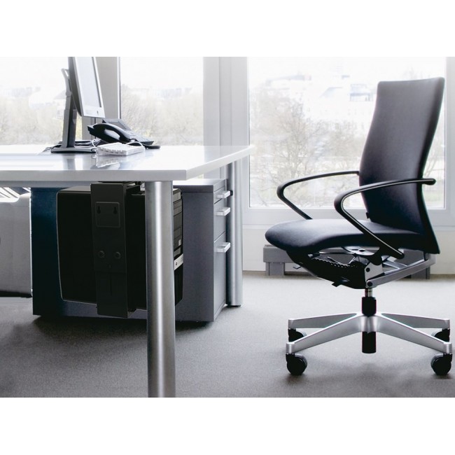The MC-713 PC Holder Computer Under Desk Table Bracket Support Storage The MC-713 PC Holder Computer Under Desk Table Bracket Support Storage