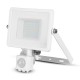 LED projector V-TAC VT-30-S-W 30W SAMSUNG CHIP Motion sensor 6400K 2400lm (SKU 459) White