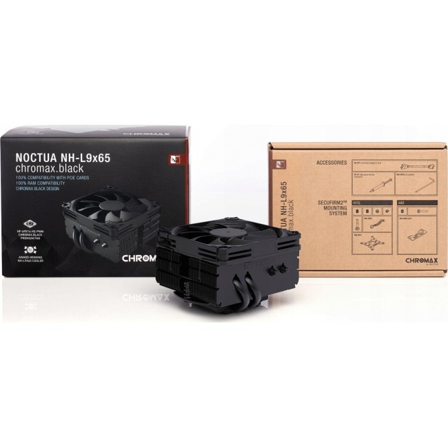 NOCTUA NH-L9x65 chromax.black Low Profile CPU cooler