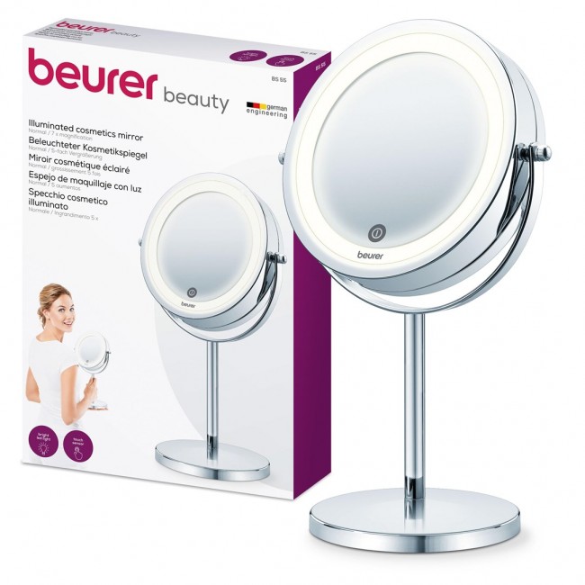 Beurer BS 55 makeup mirror Freestanding Round Chrome