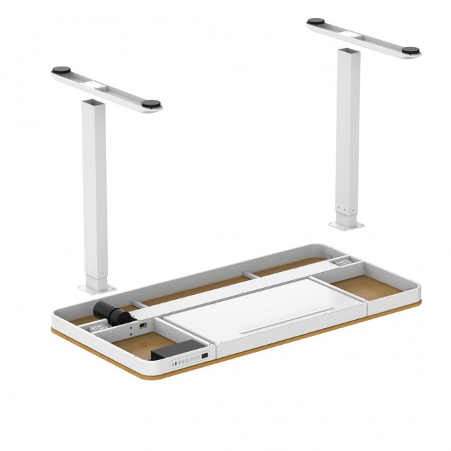 Activejet desk with electric height adjustment 140x70 ET119W-C white/oak