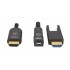 Manhattan HDMI to Micro HDMI Plenum-Rated Cable, 4K@60Hz (Premium High Speed), 20m, Active, Detachable HDMI Male (Type A), Male to Male, Black, Gold Plated Contacts, Lifetime Warranty