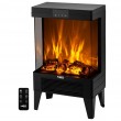 Electric Fireplace NEO TOOLS 2000 W, 3D Flame Effect, Thermostat, Black