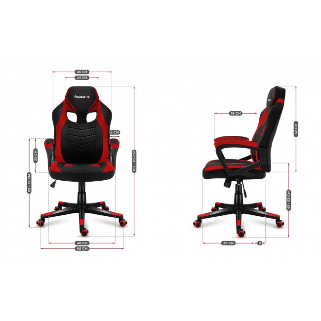 Huzaro FORCE 2.5 Red Mesh gaming chair