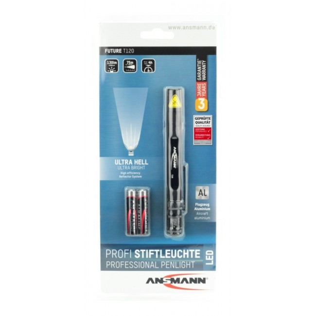 Ansmann Future T120 Black Pen flashlight LED Ansmann Future T120 Black Pen flashlight LED
