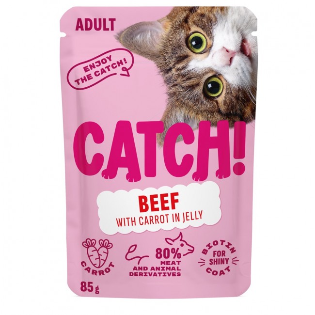 CATCH Beef and carrot in jelly - wet cat food - 85g