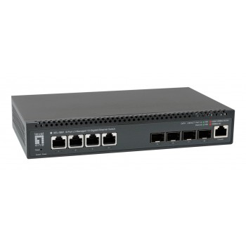LevelOne 8-Port L3 Managed 10-Gigabit Switch, 4 x 1G/2.5G/5G/10G RJ45, 4 x 1G/2.5G/10G SFP+ Uplinks