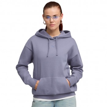 Bluza damska Puma ESS Centered Cat Logo Relaxed Hoodie fioletowa 692917 65 L