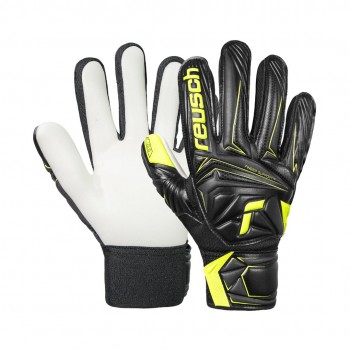 Rękawice bramkarskie Reusch Attrakt Starter Solid Finger Support Junior czarno-bia e 5672511 7752 6