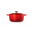 Le Creuset Round Roaster, Cherry, 22cm Le Creuset Round Roaster, Cherry, 22cm