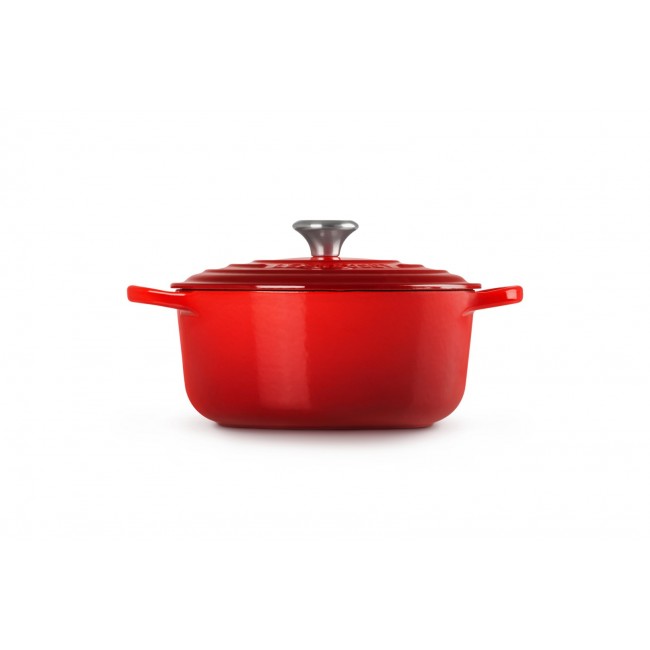 Le Creuset Round Roaster, Cherry, 22cm Le Creuset Round Roaster, Cherry, 22cm