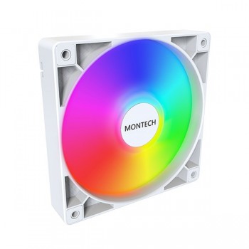 Fan Montech GF120 PWM ARGB, 3 pcs - 120mm, white