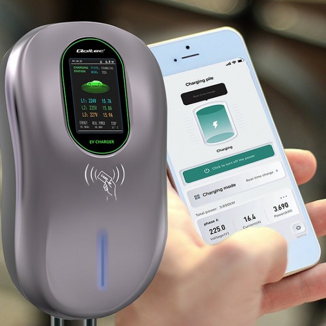 EV Charging Station 2-in-1 Type 2, 22kW, Wi-fi