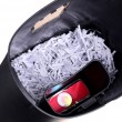 Shredder Activejet ASH-1201D, P-3, 25 l, 5x38 mm shreds, black and silver.