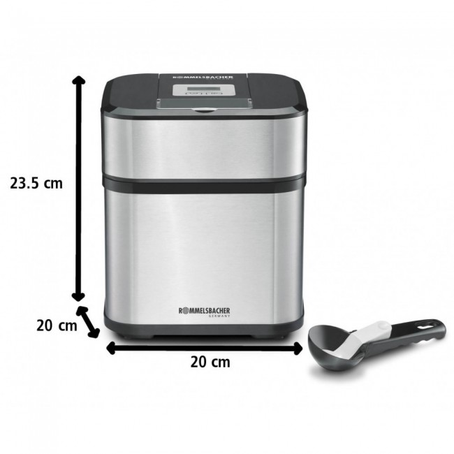 Rommelsbacher IM 12 ice cream maker Traditional ice cream maker 1.5 L Black, Stainless steel Rommelsbacher IM 12 ice cream maker Traditional ice cream maker 1.5 L Black, Stainless steel
