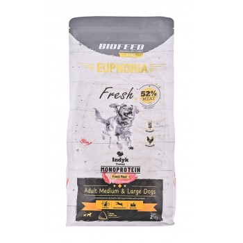 BIOFEED Euphoria Fresh Adult Medium & Large Monoprotein Turkey - dry dog food - 2kg