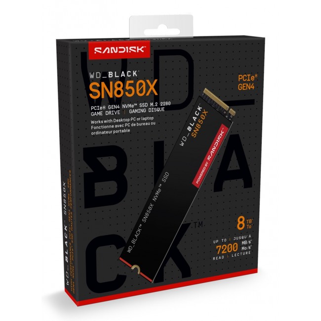 Western Digital Black WD_BLACK SN850X NVMe SSD POWERED BY SANDISK 8 TB
