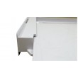 Washing machine and dryer stacking kit with drawer and strap, white