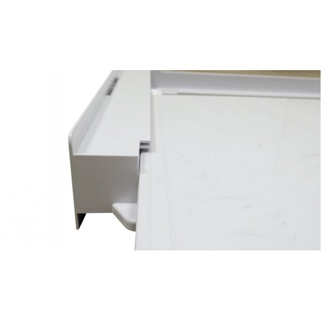 Washing machine and dryer stacking kit with drawer and strap, white Washing machine and dryer stacking kit with drawer and strap, white