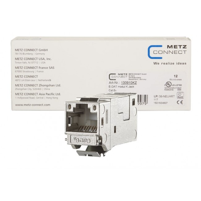 METZ CONNECT 130910KZ wire connector RJ45 Silver