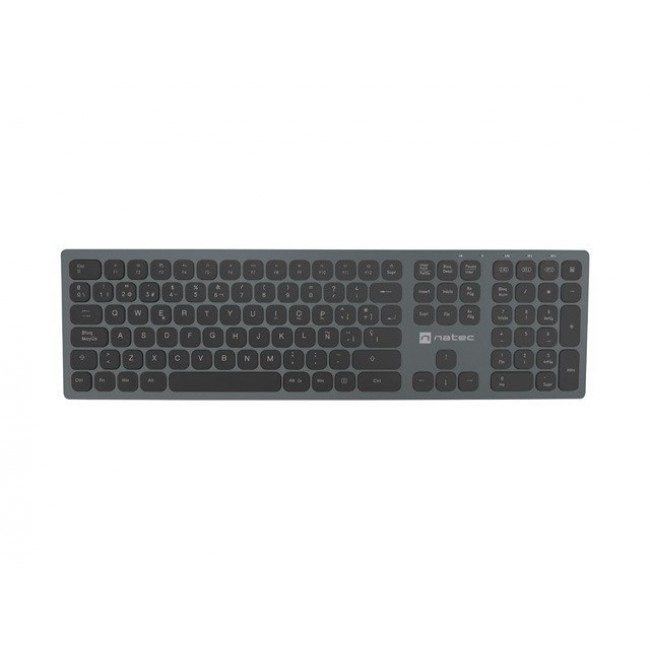 NATEC NKL-1830 keyboard Universal RF Wireless + Bluetooth QWERTY Spanish Black, Grey