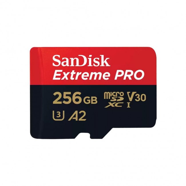 SD MicroSD Card 256GB SanDisk Extreme Pro SDXC inkl. Adapt