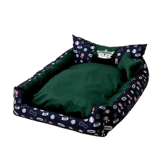 GO GIFT Dog and cat bed XXL - green - 110x90x18 cm