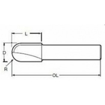 MAKITA FLUTE CUTTER U 8mm R 8 16x18mm