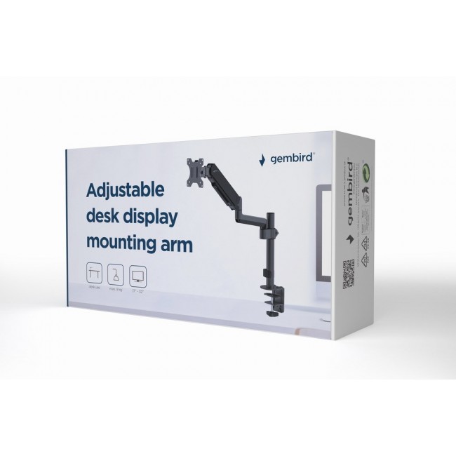 Gembird MA-DA1P-01 Adjustable desk display mounting arm, 17 -32 , up to 9 kg Gembird MA-DA1P-01 Adjustable desk display mounting arm, 17 -32 , up to 9 kg