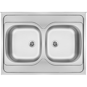 2-bowl steel sink - overlay