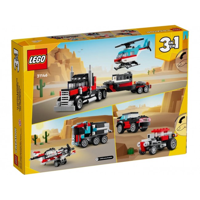 LEGO CREATOR 3 IN 1 31146 FLATBED TRUCK WITH HELICOPTER LEGO CREATOR 3 IN 1 31146 FLATBED TRUCK WITH HELICOPTER