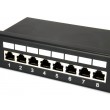 Equip 24-Port Cat.5e Shielded Patch Panel, Black Equip 24-Port Cat.5e Shielded Patch Panel, Black