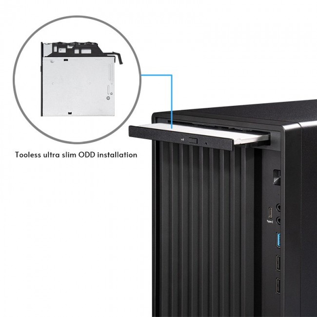 Chieftec Midi Tower BS-20B-OP, Schwarz o.NT Black