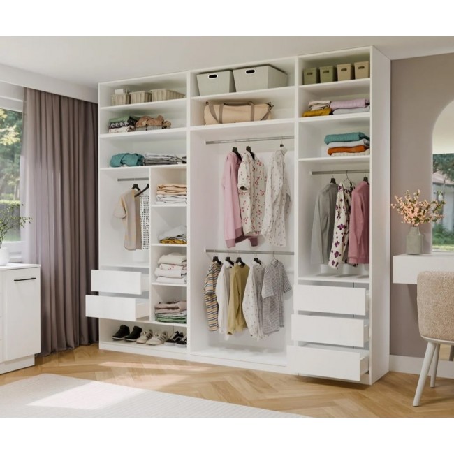 OPENO 60 WHITE Extension Unit Modular Wardrobe Shelf, 60 cm, for the Bedroom OPENO 60 WHITE Extension Unit Modular Wardrobe Shelf, 60 cm, for the Bedroom