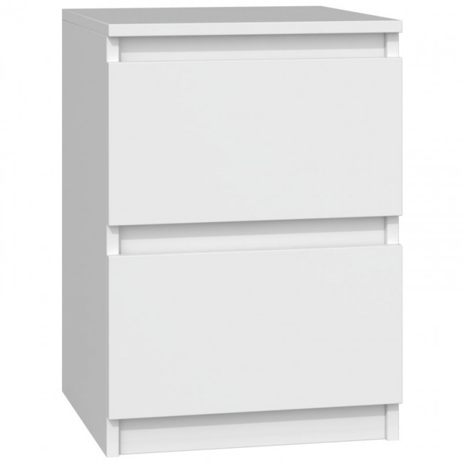 Topeshop M2 BIEL nightstand/bedside table 2 drawer(s) White