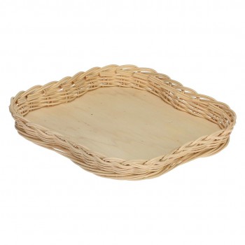 LA PORCELLANA BIANCA MIDOLLINO Wicker Snack Tray Basket