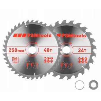 Set of two discs HM 250x30mm 24/40Z