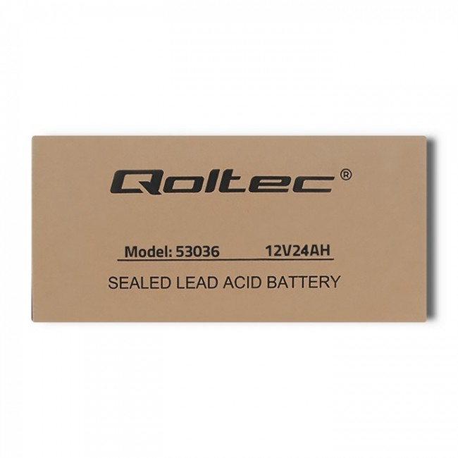 Qoltec 53036 AGM battery | 12V | 24Ah | max 360A Qoltec 53036 AGM battery | 12V | 24Ah | max 360A