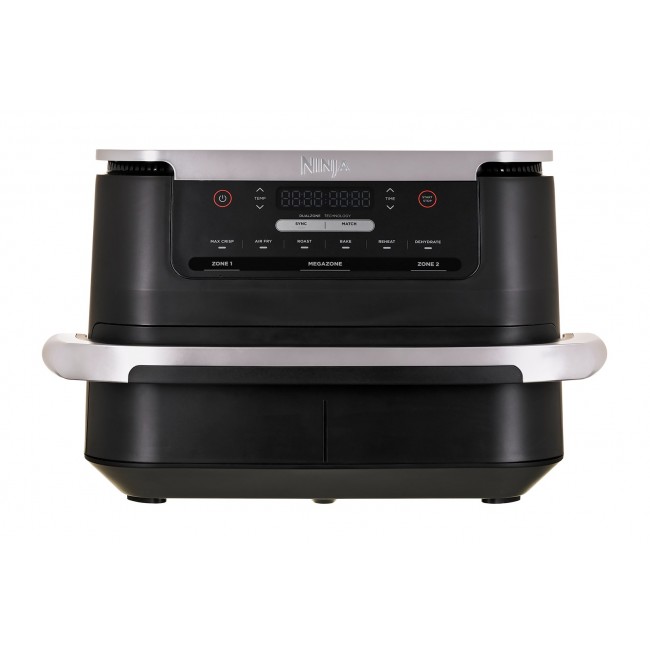 Ninja AF550EU fryer Double 6.6 L Stand-alone 2470 W Hot air fryer Black, Silver